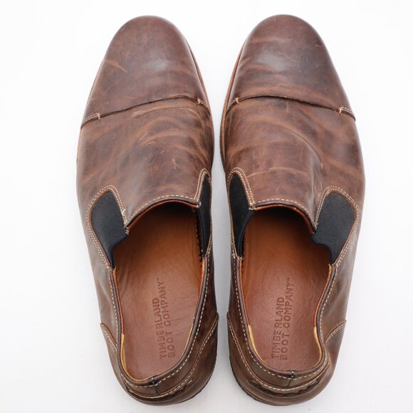 Timberland Boot Co Wodehouse Distressed Brown Leather Men's Size 11 Slip On - Picture 8 of 10